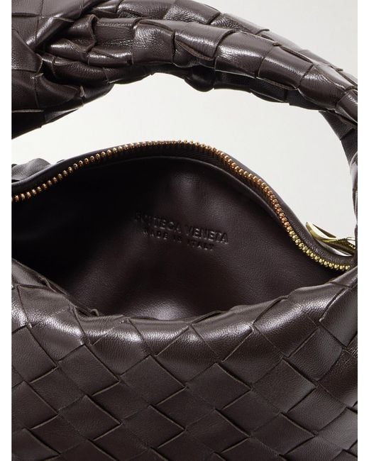 Bottega Veneta Black Jodie Mini Intrecciato Leather Tote