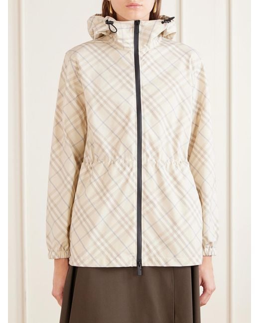 Burberry Natural Checked Shell Jacket