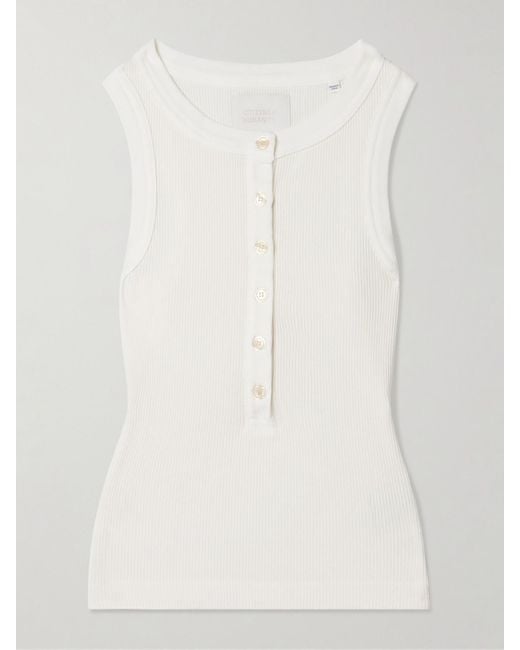 Citizens of Humanity Natural Caralyn Ribbed Jersey Tank