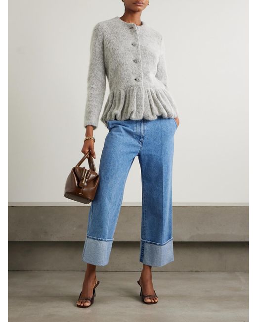 Patou Blue Iconic Hoch Sitzende Jeans Mit Geradem Bein