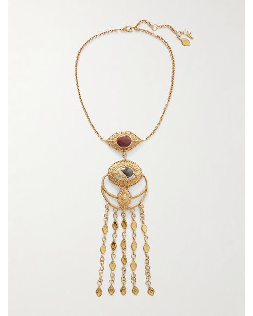 Chloé White Tone Jasper Necklace