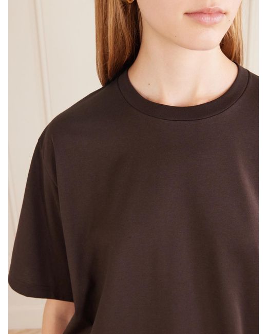Ssstein Brown Cotton T-Shirt