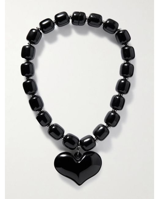 Julietta Black Amore-Tone Resin Necklace