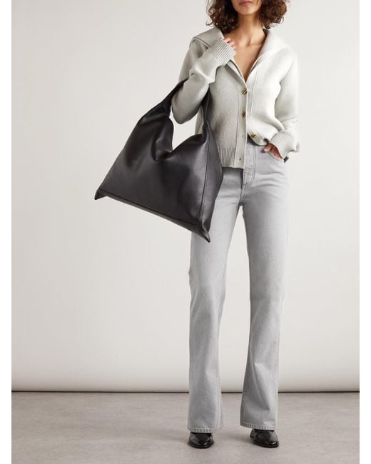 Bottega Veneta Gray High-Rise Straight-Leg Jeans