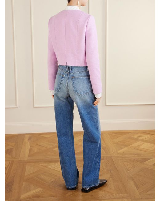 Patou Pink Cotton-Blend Tweed Jacket