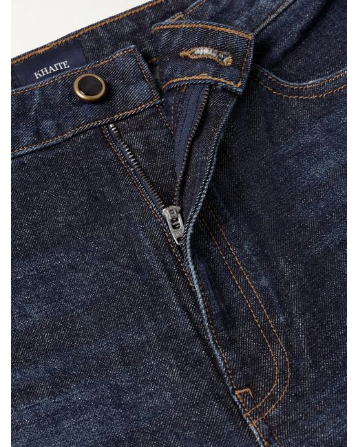 Khaite Blue Danielle High-Rise Straight-Leg Jeans