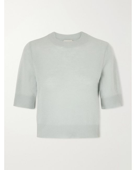 LeKasha White Chypre Organic Cashmere T-Shirt