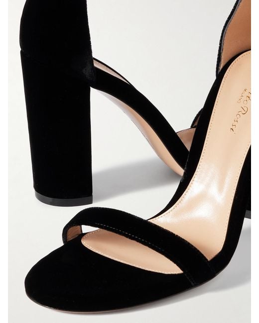 Sandales En Velours Gaeta 105 Gianvito Rossi en coloris Black