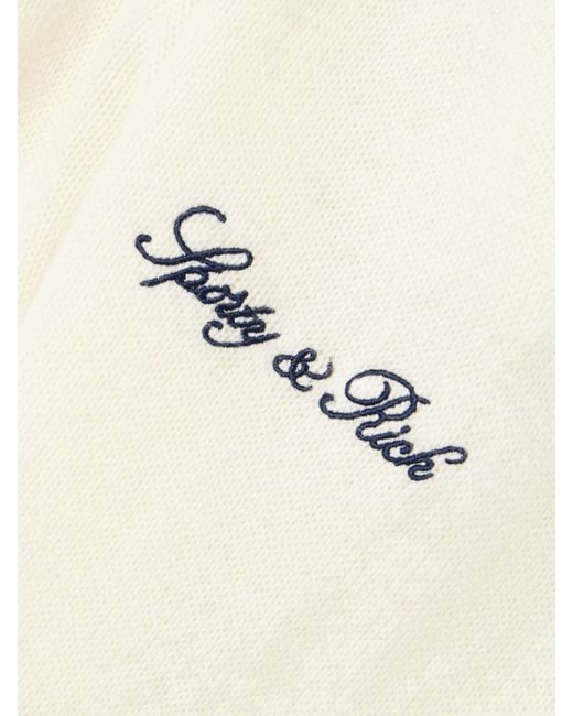 Sporty & Rich Natural Vendome Cashmere And Wool-Blend Track Pants
