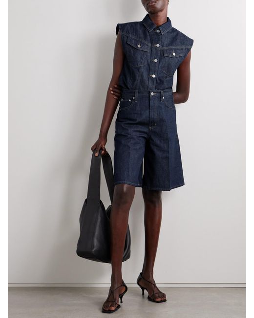 Agolde Blue Nolan Organic Denim Shorts