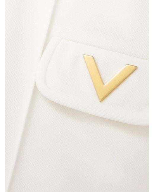 Valentino Garavani Natural Embellished Stretch-Jersey Shorts