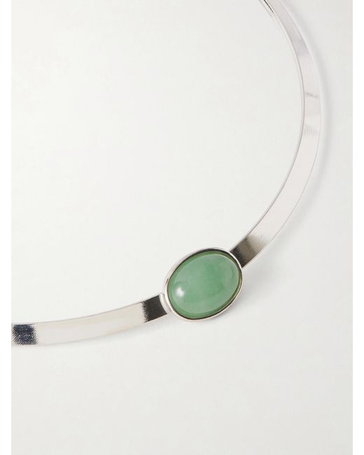 Jennifer Behr Natural Elaine-Plated Aventurine Cuff