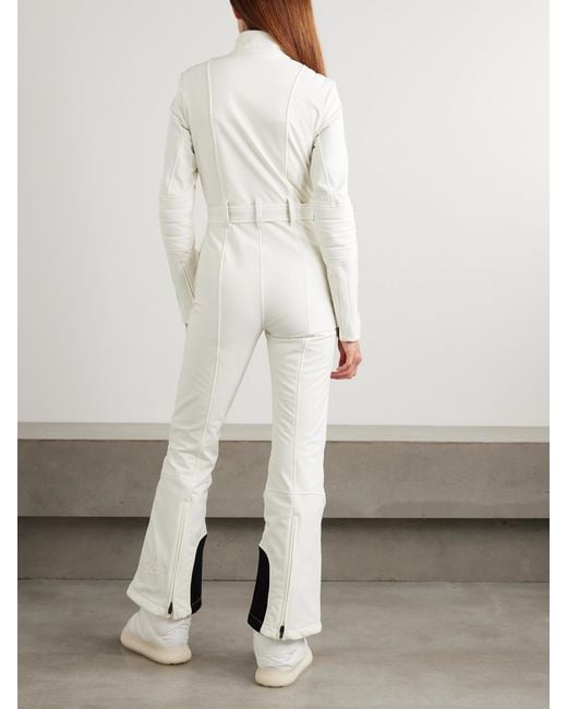 Perfect Moment White Jg Belted Padded Down Ski Suit