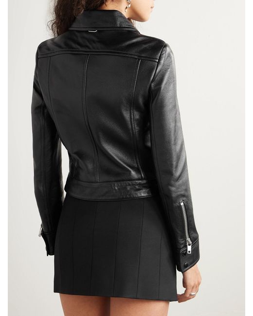 Courreges Black Embossed Leather Jacket