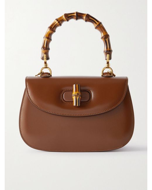 Gucci Brown Bamboo 1947 Small Leather Tote