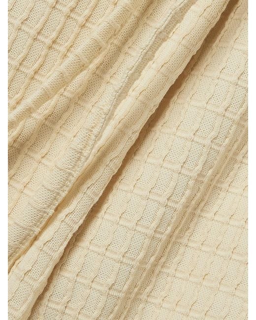 Mara Hoffman Natural Tiffany Wickelkleid Aus Einer Strukturierten Biobaumwollmischung