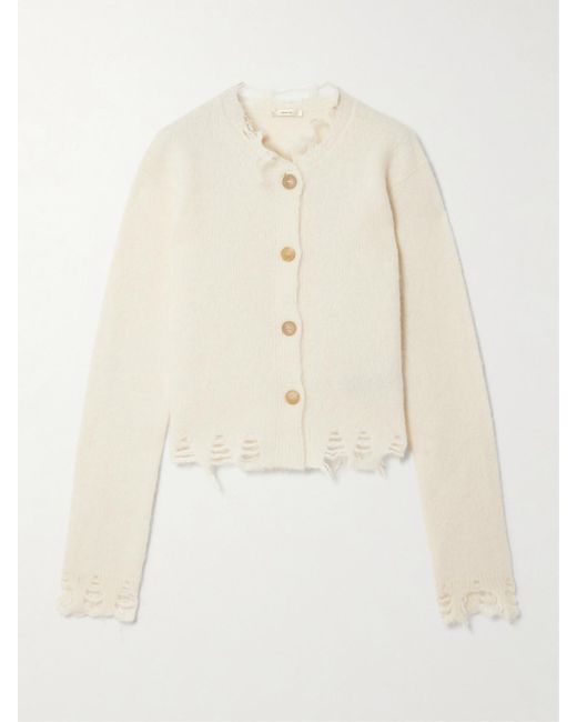 Haikure Natural Jill Distressed Knitted Cardigan