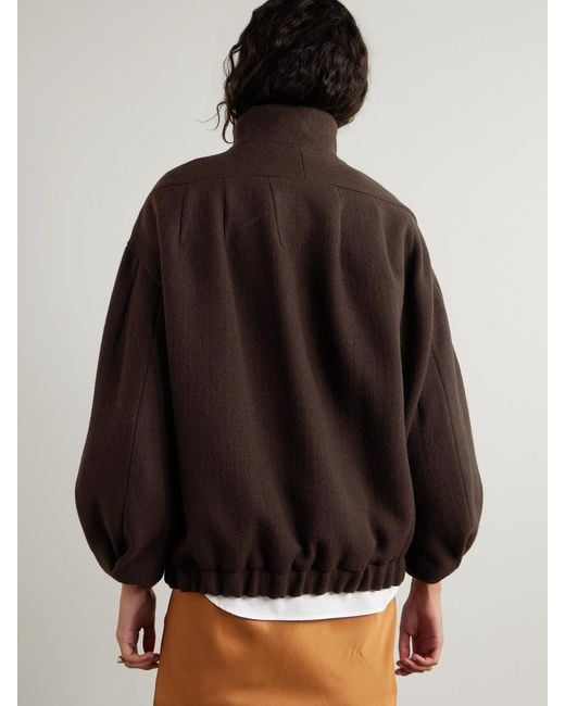 Dries Van Noten Brown Oversized Wool Jacket