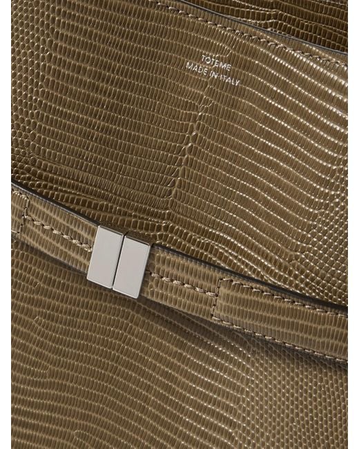 Totême  Natural Tote Aus Leder Mit Eidechseneffekt