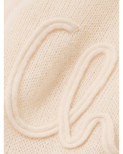 Chloé Natural Pullover Aus Einer Mischung Aus Alpakawolle Und Seide Mit Stickerei