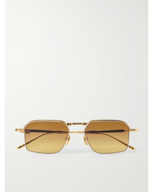 Jacques Marie Mage Natural Koenig Square-Frame-Tone Sunglasses