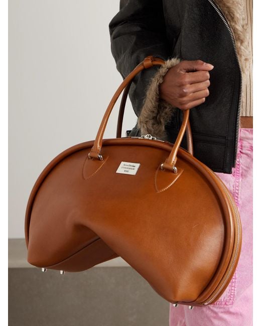 Acne Brown Bowlina Leather Tote