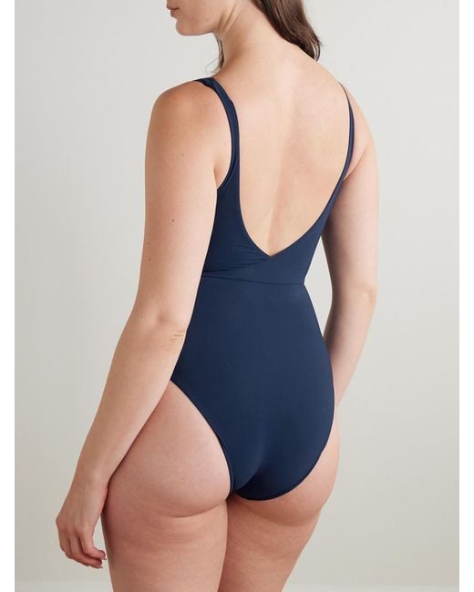 Lido Blue Trentaquattro Wrap-Effect Swimsuit