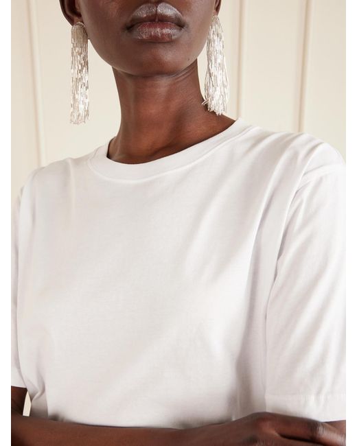 Dries Van Noten White Heydu Stretch-Cotton Jersey T-Shirt