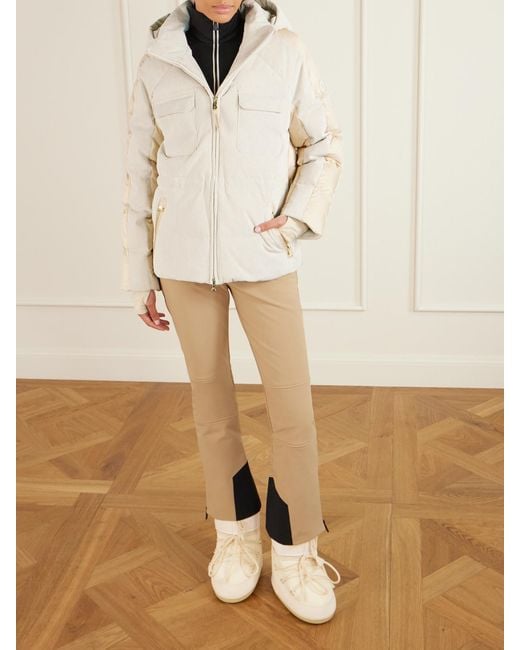 Bogner Natural Marli Shell-Trimmed Corduroy Down Jacket
