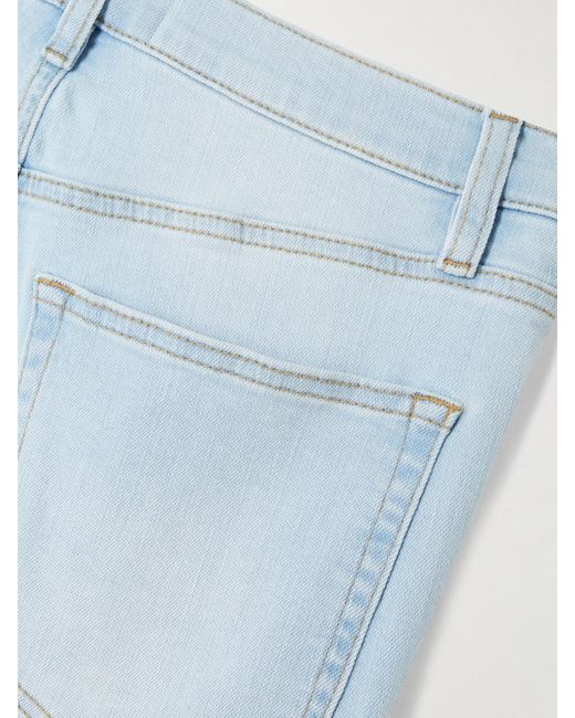 FRAME Blue Reboot Crop Stretch High-Rise Bootcut Jeans