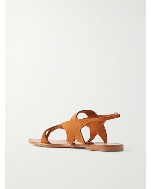 Gabriela Hearst Brown Star Suede Sandals
