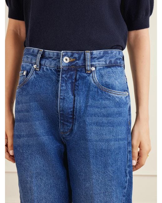 Studio Nicholson Blue Barra Mid-Rise Straight-Leg Jeans