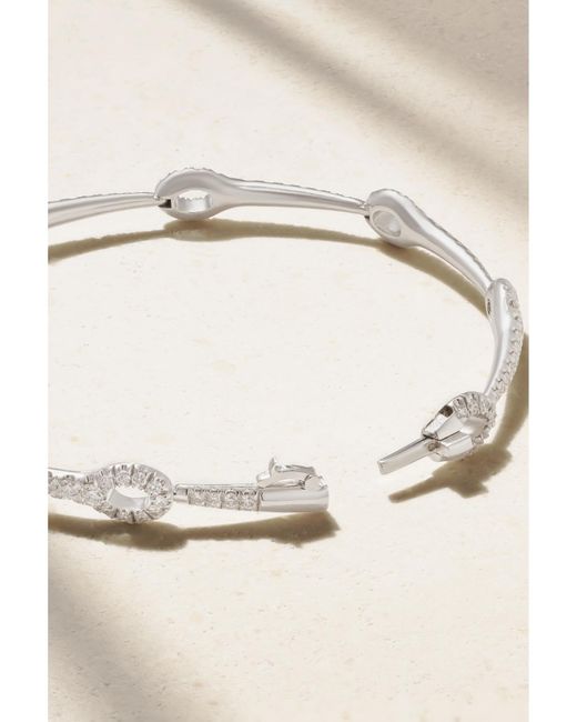 Melissa Kaye Natural Lola Needle Linked 18-Karat Diamond Bracelet