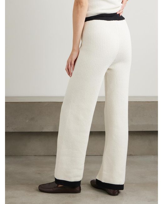 D'Estree White Eileen Hose Mit Geradem Bein Aus Baumwolle