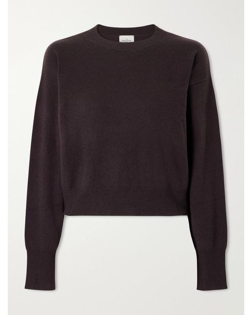 LeKasha Black Menorca Cropped Cashmere Sweater