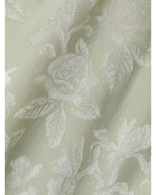 Chloé White Lace-Trimmed Silk-Jacquard Camisole