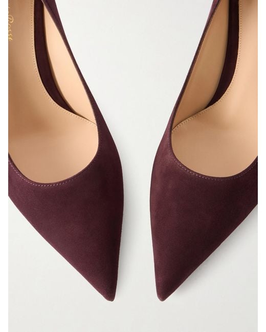 Gianvito Rossi Brown 55 Suede Pumps