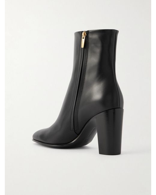 Gianvito Rossi Black Vitello Glove 85 Leather Ankle Boots