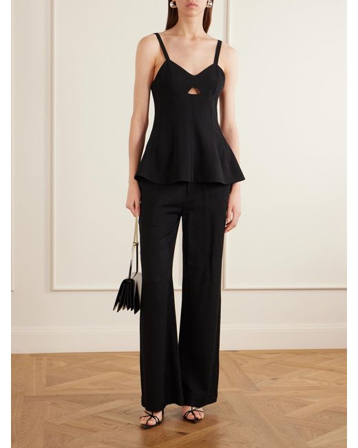 Jil Sander Black Wool Bustier Top