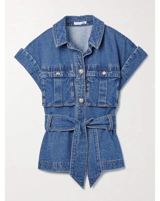 Veronica Beard Blue Vistola Jean Jacket