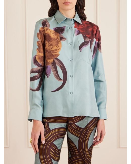 Chemise En Serge De Soie Imprimée Boy LaDoubleJ en coloris Blue