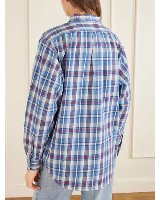 Aimé Leon Dore Blue Checked Plaid Cotton Workshirt