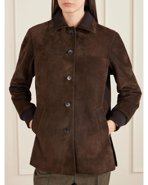 Loro Piana Brown Maremma Suede Jacket