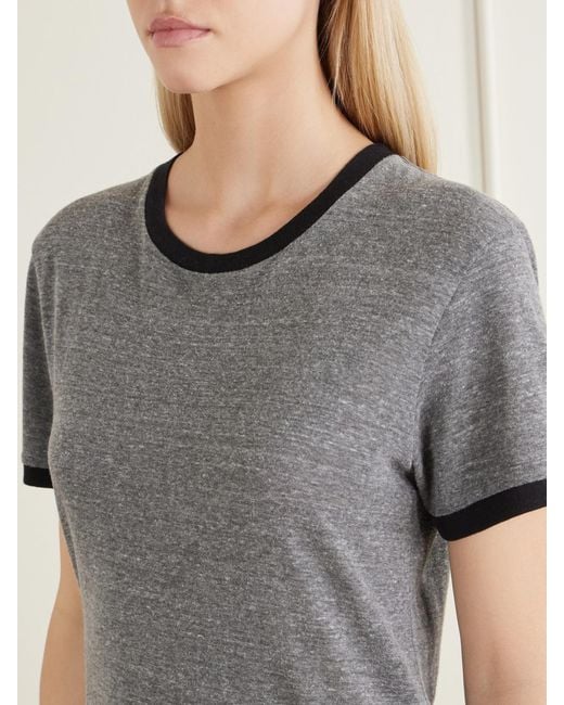 Nili Lotan Gray Lana Classic Ringer T-Shirt