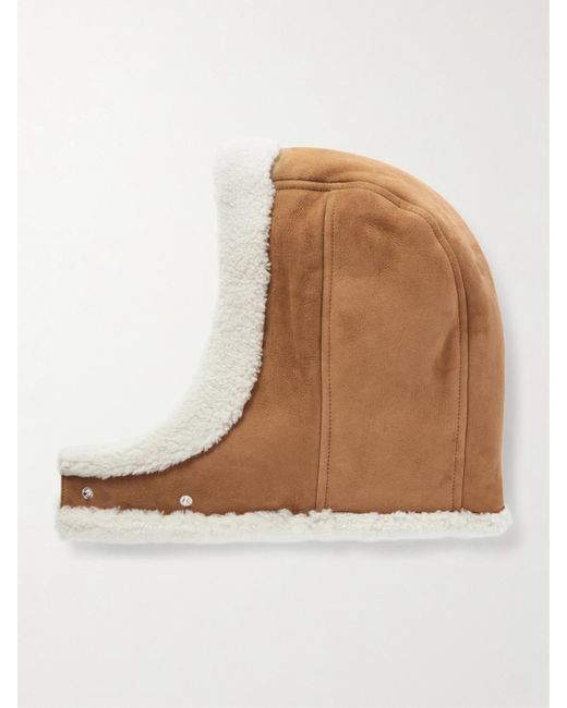 Yves Salomon Brown Balaklava Aus Shearling