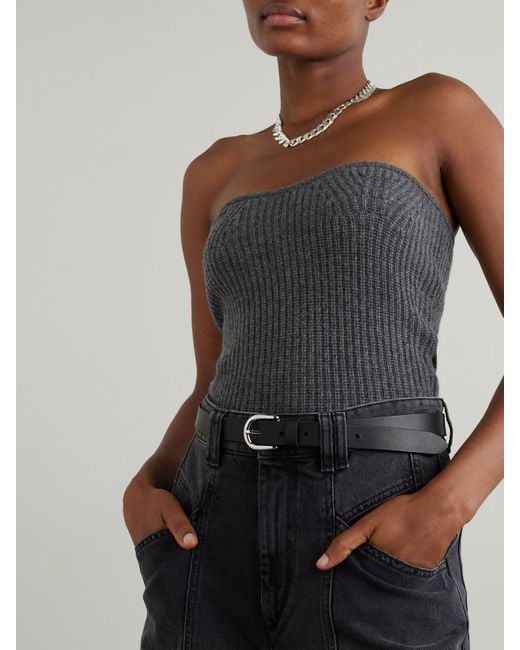 Isabel Marant Black Zap Leather Belt