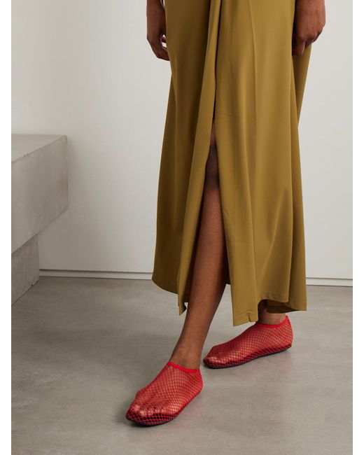 Christopher Esber Red Mesh Water Flats
