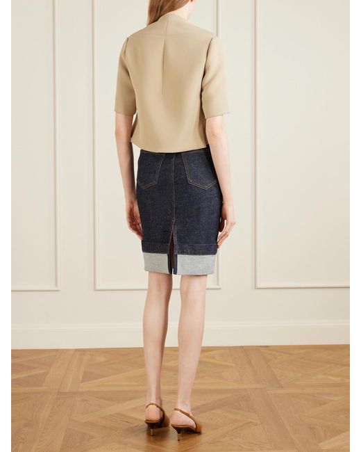 Khaite Natural Franc Cropped Crepe Jacket