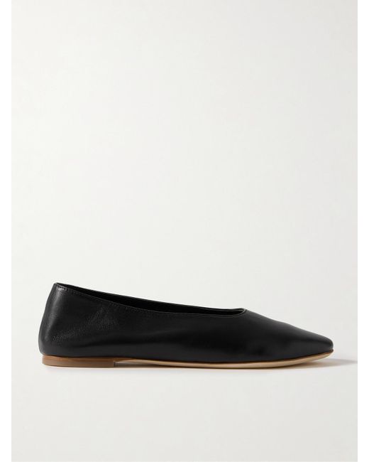Ballerines En Cuir Alba Staud en coloris Black