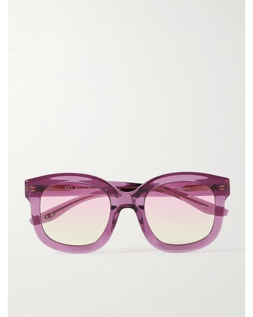 Barton Perreira Pink Quannah D-Frame Acetate Sunglasses